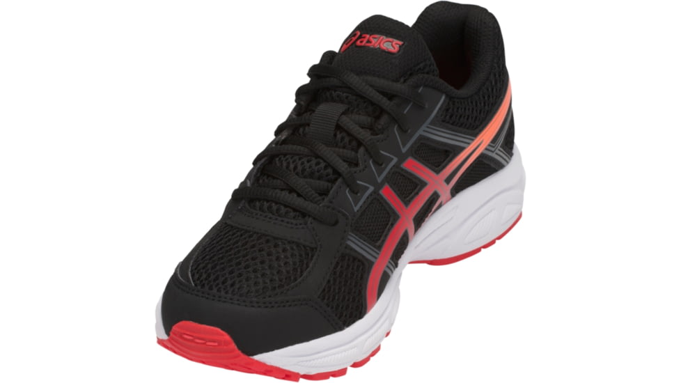 Asics GEL-Contend 4 GS Shoes - Kids, Black/Fiery Red/Shocking Orange, Medium, 4 US C707N.9023-4