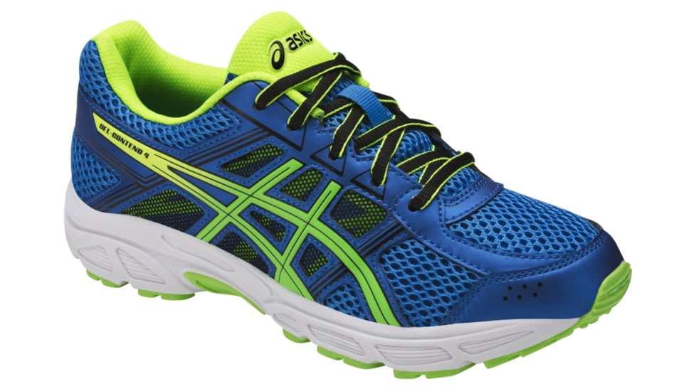 Asics GEL-Contend 4 GS Shoes - Kids, Directoire Blue/Green/Safety Yellow, Medium, 2 US C707N.4385-2