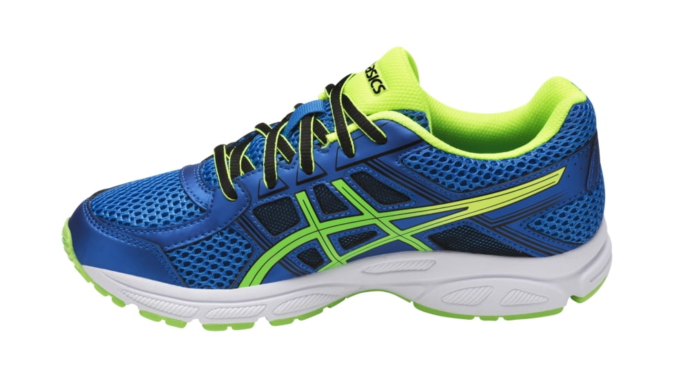 Asics GEL-Contend 4 GS Shoes - Kids, Directoire Blue/Green/Safety Yellow, Medium, 2 US C707N.4385-2