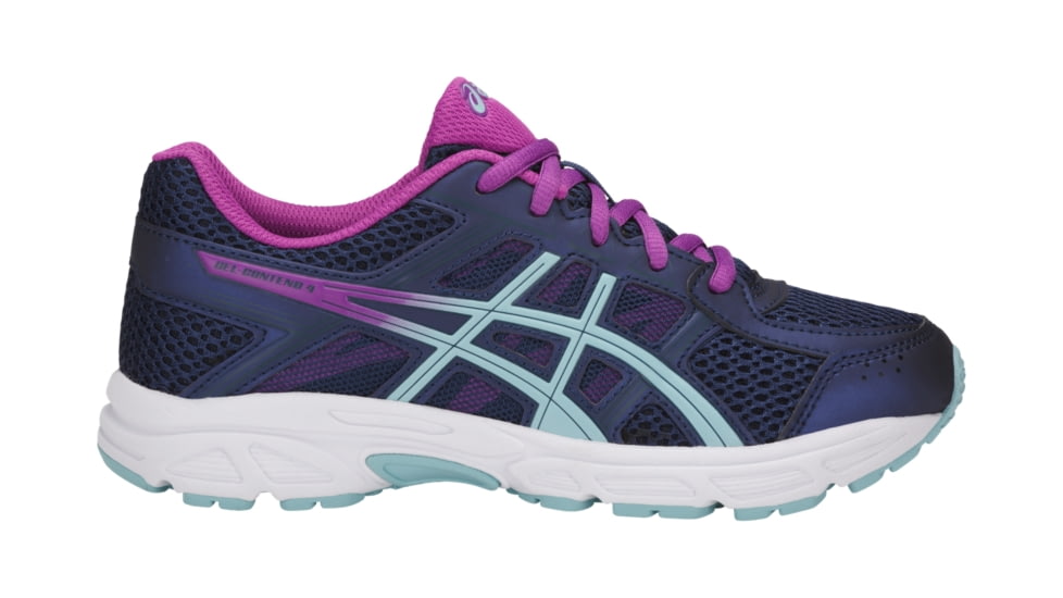 Asics GEL-Contend 4 GS Shoes - Kids, Indigo Blue/Porcelain Blue/Orchid, Medium, 7 US C707N.4914-7