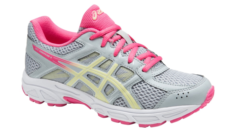 Asics GEL-Contend 4 GS Shoes - Kids, Mid Grey/Limelight/Hot Pink, Medium, 7 US C707N.9685-7