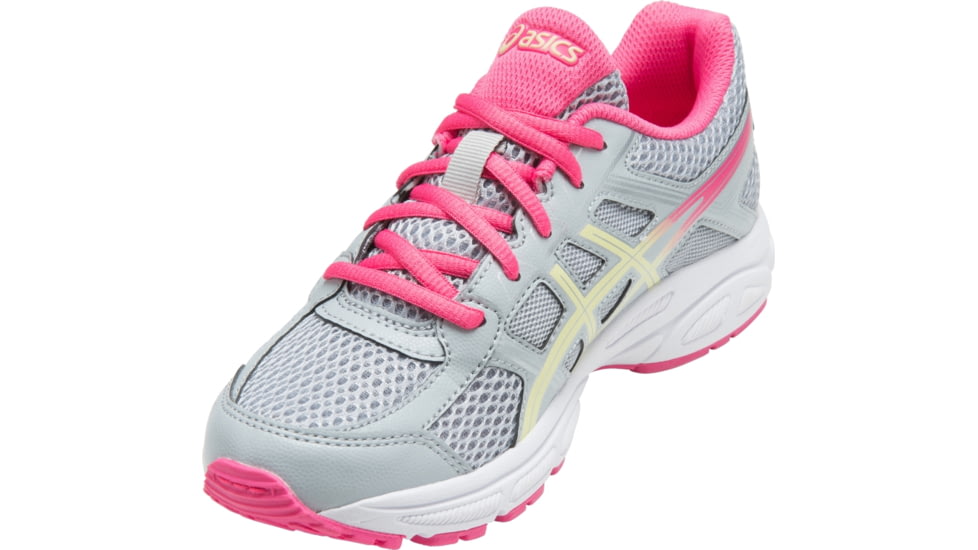 Asics GEL-Contend 4 GS Shoes - Kids, Mid Grey/Limelight/Hot Pink, Medium, 7 US C707N.9685-7