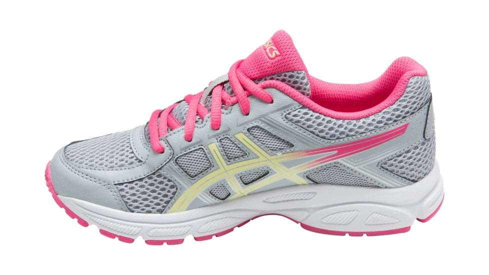 Asics GEL-Contend 4 GS Shoes - Kids, Mid Grey/Limelight/Hot Pink, Medium, 7 US C707N.9685-7