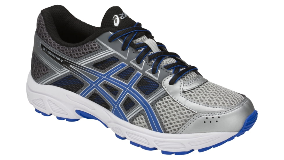 Asics GEL-Contend 4 GS Shoes - Kids, Silver/Victoria Blue/Carbon, Medium, 6 US C707N.9345-6