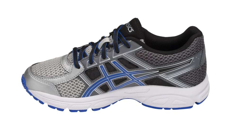Asics GEL-Contend 4 GS Shoes - Kids, Silver/Victoria Blue/Carbon, Medium, 6 US C707N.9345-6