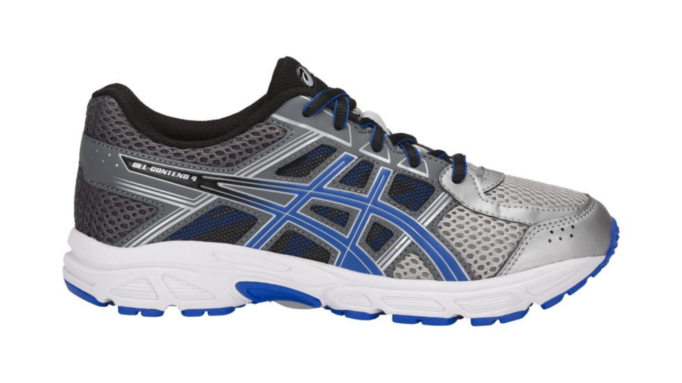 Asics GEL-Contend 4 GS Shoes - Kids, Silver/Victoria Blue/Carbon, Medium, 6 US C707N.9345-6