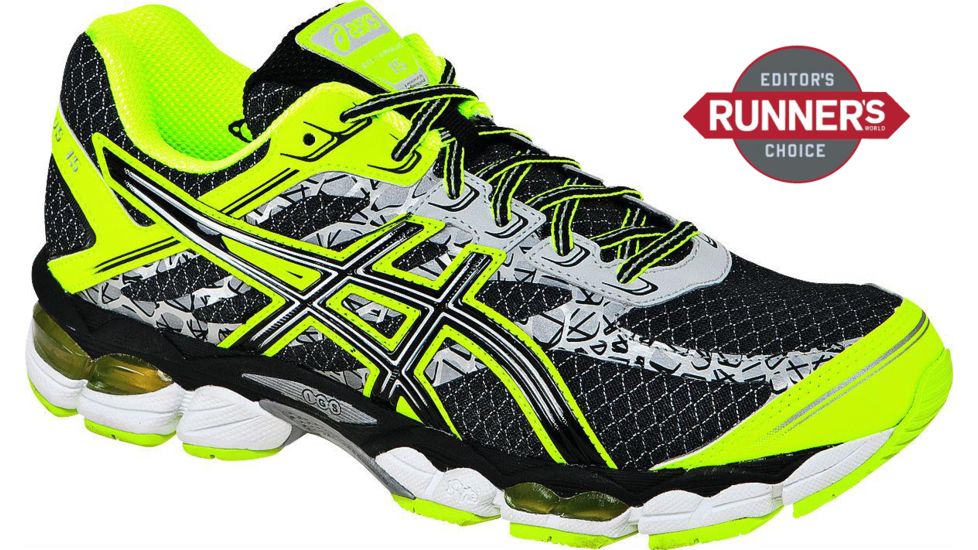 Asics Gel-Cumulus 15 Lite-Show Road Running Shoe - Men's-Black/Onyx/Flash Yellow-10 US