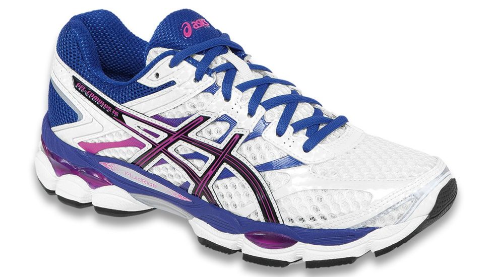 Asics Gel-Cumulus 16 Road Running Shoe - Womens-White/Black/Hot Pink-Medium-6 US