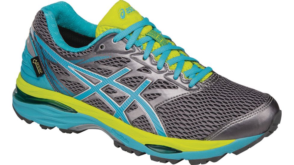 Asics Gel-Cumulus 18 GTX Road Running Shoe - Women's-Alu/Aquarium/Lime-Medium-8
