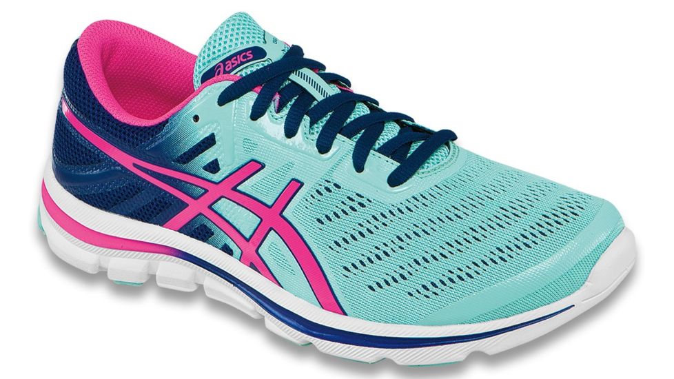 Asics Gel-Electro33 Road Running Shoe - Women's-Ice Blue/Hot Pink/Navy-Medium-7.5 US