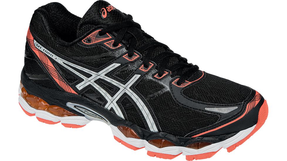 Gel-Elevate 3 Road Running Shoe - Womens-Black/Silver/Coral-Medium-6