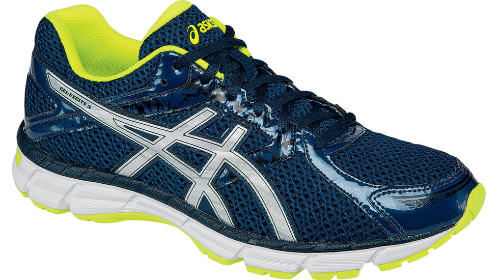 Gel-Excite 3 Road Running Shoe - Mens-Ink/Silver/Yellow-Medium-9