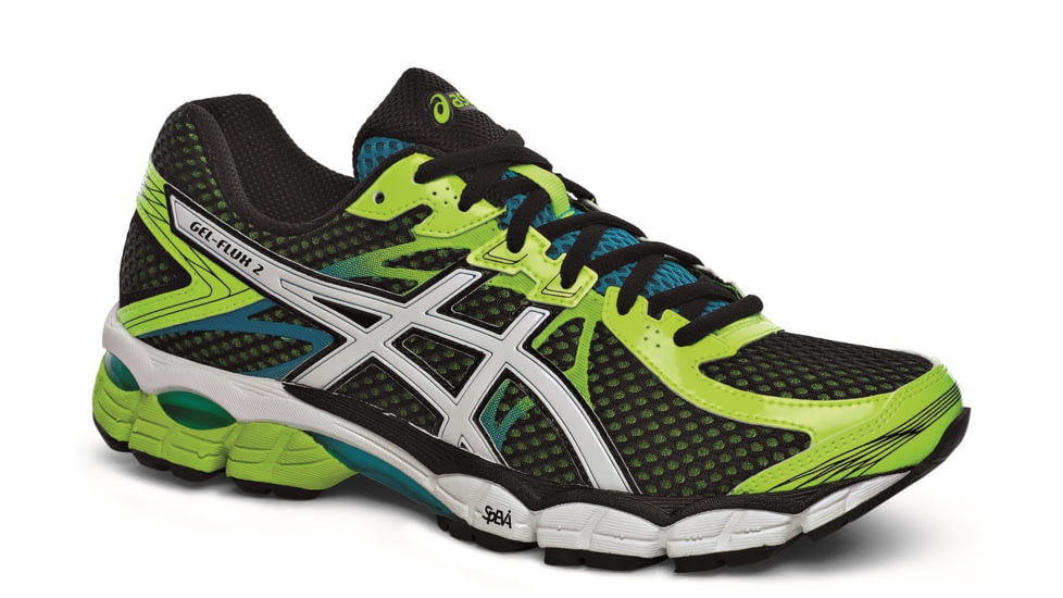 Gel-Flux 2 Road Running Shoe - Mens-Black/White/Yellow-Medium-10