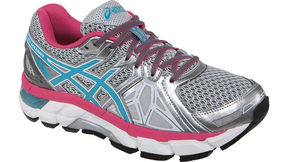 Gel-Fortify Road Running Shoe - Womens-Lightning/Turquoise/Cabernet-Medium-9.5