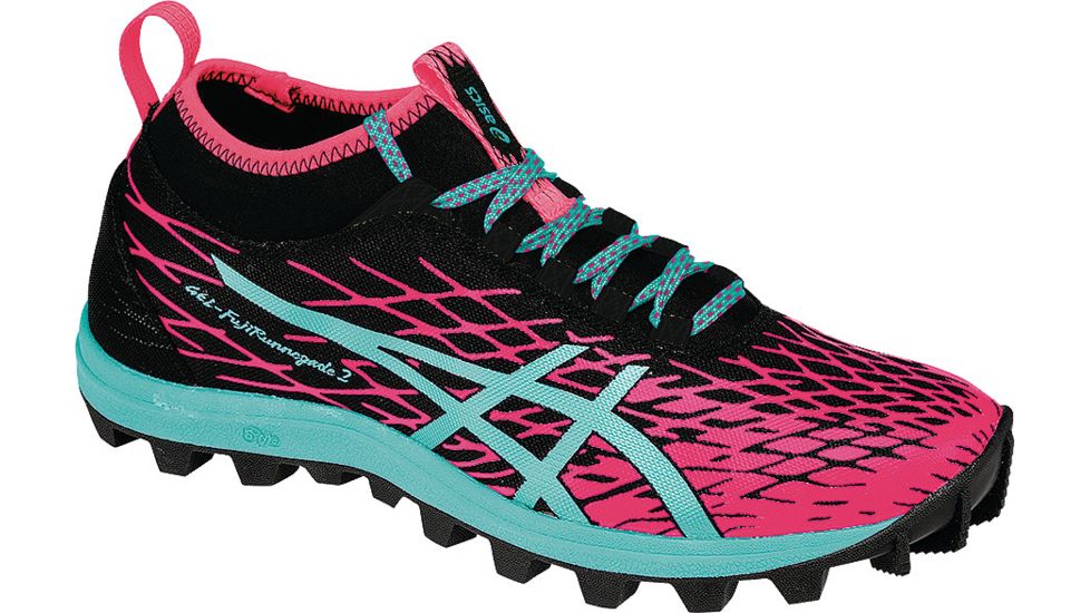 Gel-FujiRennegade 2 Trail Running Shoe - Womens-Black/Blue-Medium-6.5