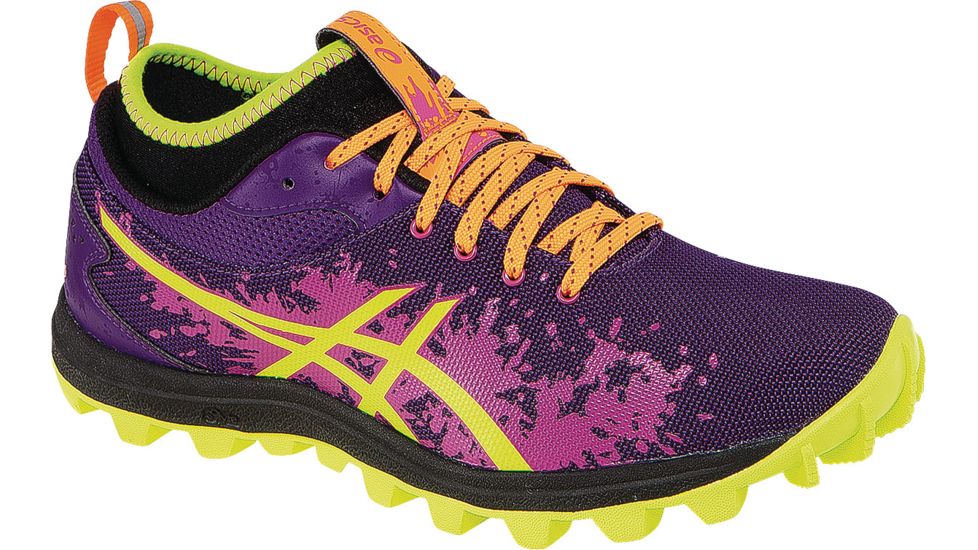 Asics Gel-FujiRunnagade Trail Running Shoe - Womens-Purple/Yellow/Pink-Medium-6 US