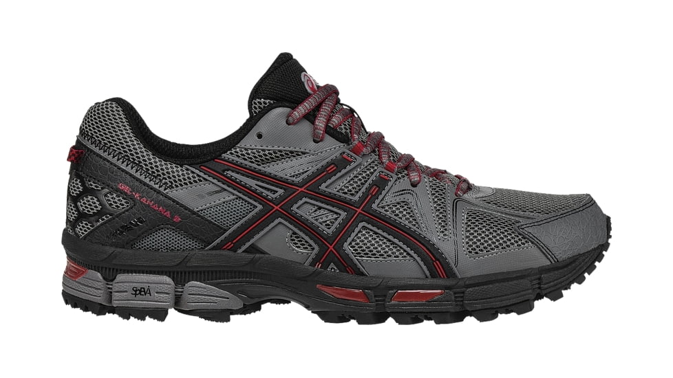 Asics GEL-Kahana 8 Trail Running Shoes - Men's, Shark/Black/True Red, Medium, 12.5 US T6L0N.9690-12.5