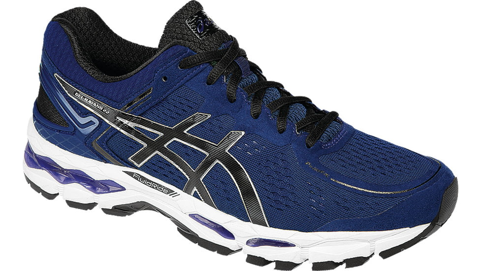 Asics Gel-Kayano 22 Road Running Shoe - Men's-Mediterranean/Black/Silver-Medium-8