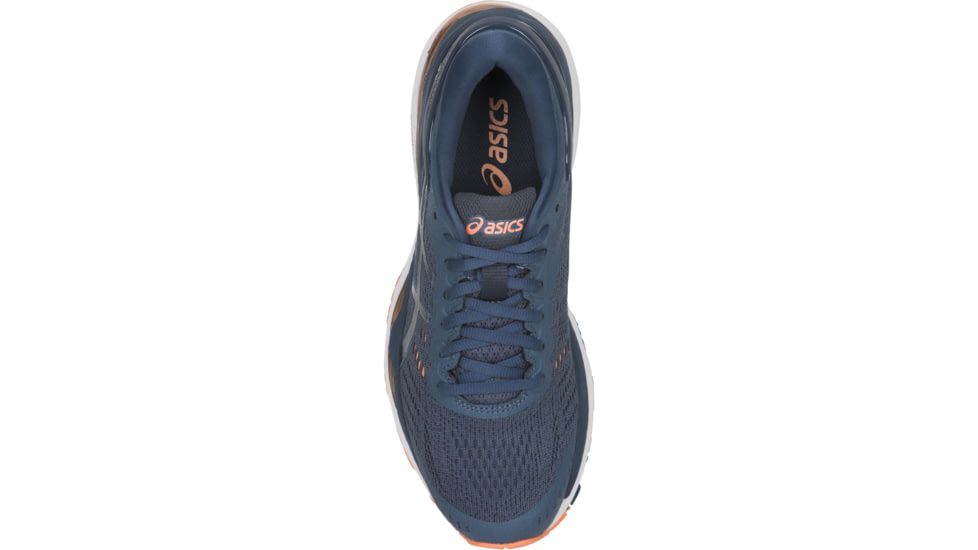 Asics GEL-Kayano 24 Road Running Shoes - Women's, Smoke Blue/Dark Blue/Canteloupe, Medium, 10 US T799N.5649-10