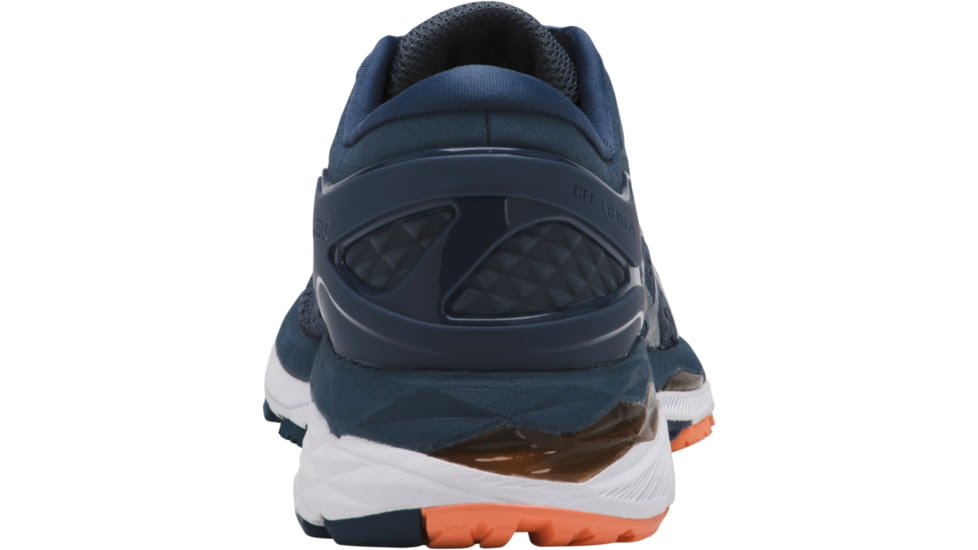 Asics GEL-Kayano 24 Road Running Shoes - Women's, Smoke Blue/Dark Blue/Canteloupe, Wide, 10 US T7A5N.5649-10