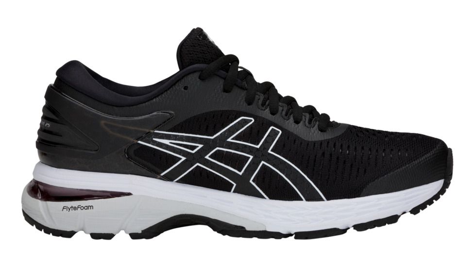 Asics GEL-Kayano 25 Road Running Shoes - Womens, Black/Glacier Grey, Medium, 10, 1012A026.003-10