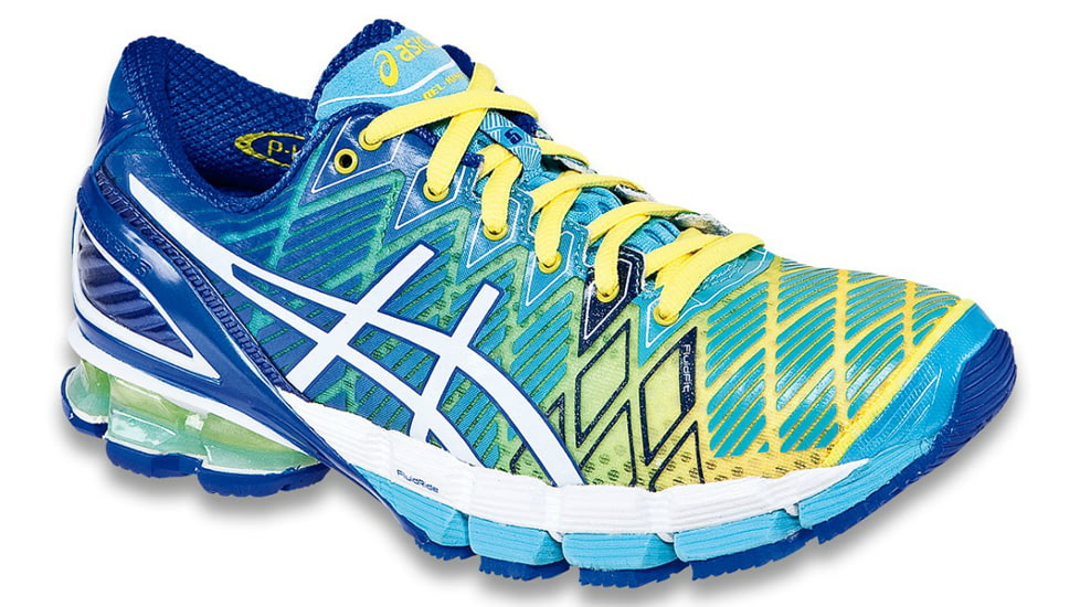 Asics Gel-Kinsei 5 Road Running Shoe - Women's-Yellow/White/Turquoise-Medium-11 US