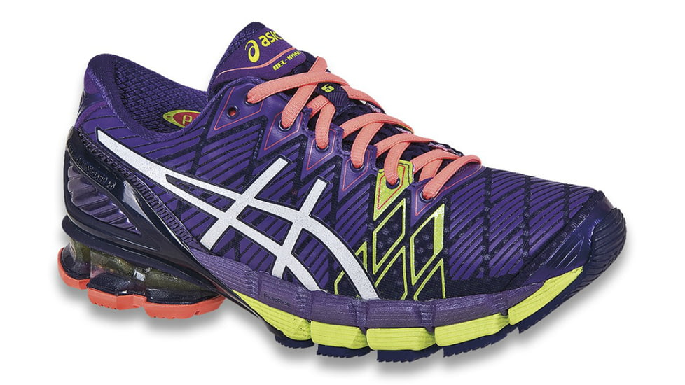 Asics Gel-Kinsei 5 Road Running Shoe - Womens-Marine/White/Purple-Medium-11 US