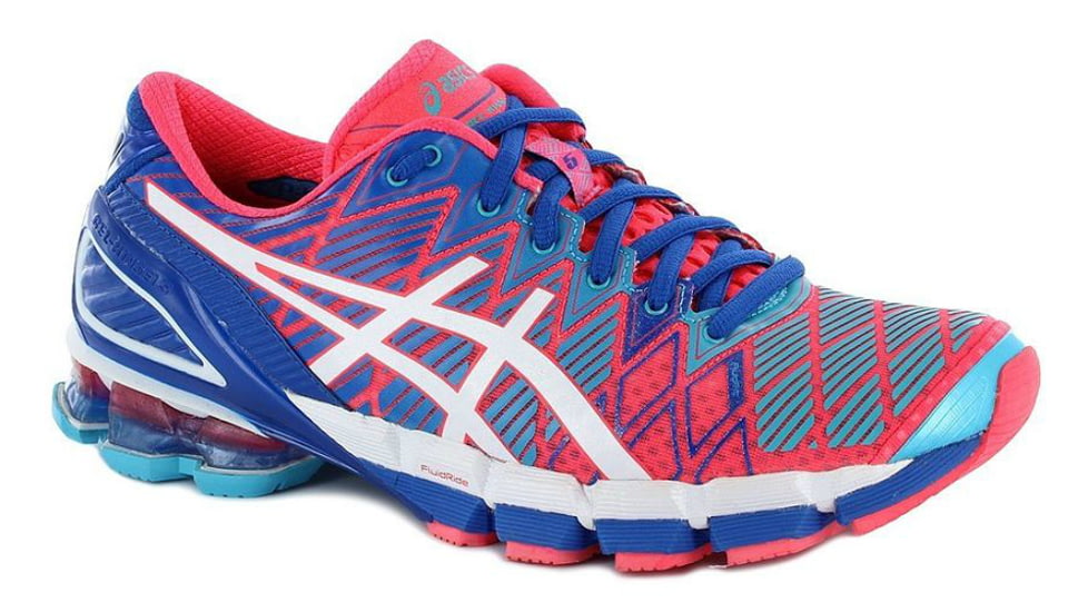Asics Gel-Kinsei 5 Road Running Shoe - Womens-Punch/White/Royal-Medium-10 US