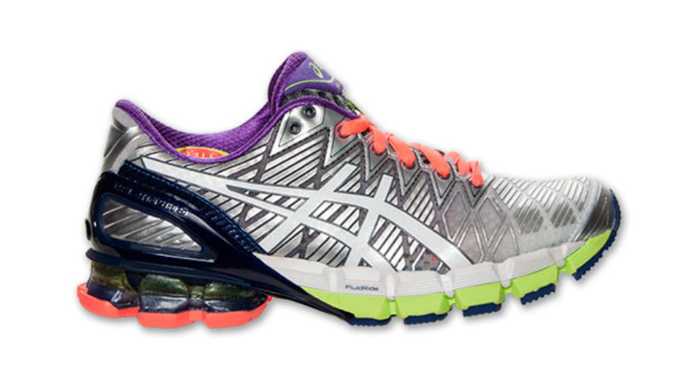 Asics Gel-Kinsei 5 Road Running Shoe - Womens-Storm/White/Multi-Medium-11 US