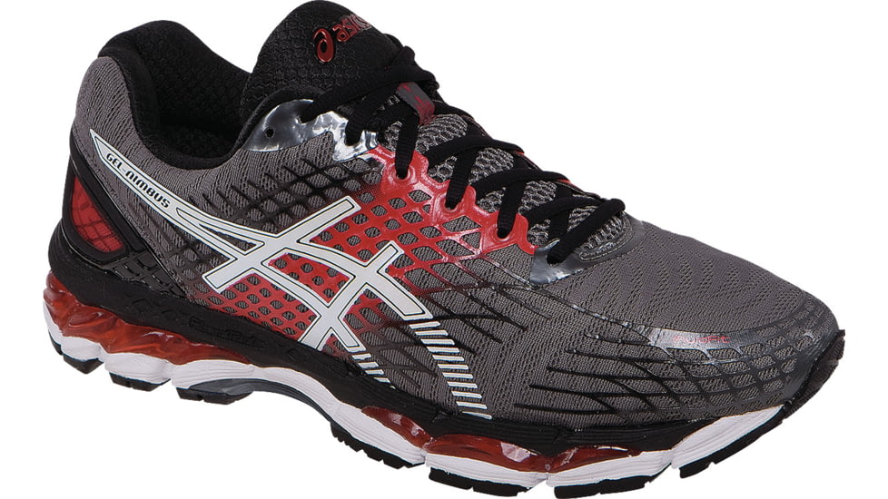 Asics Gel-Nimbus 17 Road Running Shoe - Mens-Carbon/White/Black-Medium-10 US