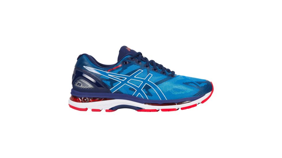Asics Gel-Nimbus 19 Road Running Shoe - Men's-Diva Blue/White/Indigo Blue-Medium-10.5