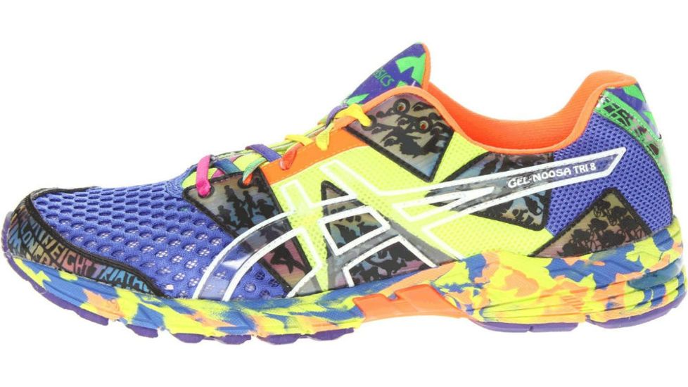 Asics Gel-Noosa Tri 8 Road Running Shoe - Men's-Blue/Flash Yellow/Punch-8.5 US