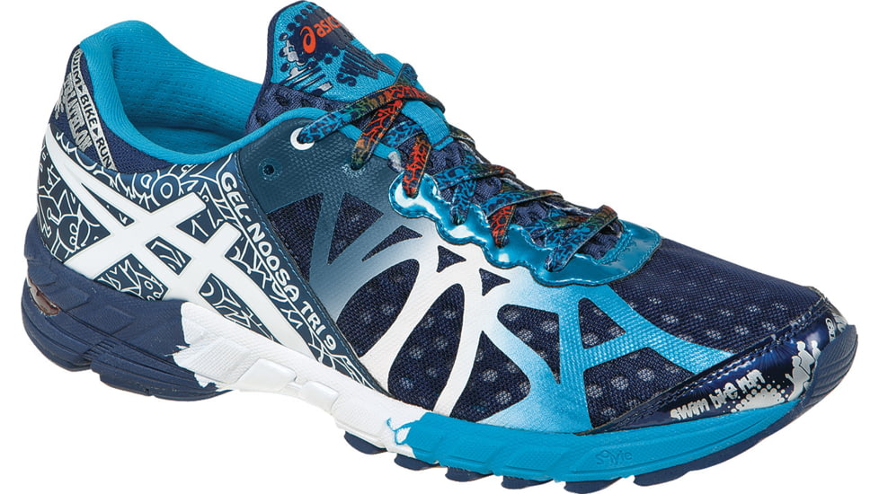 Asics Gel-Noosa Tri 9 Road Running Shoe - Men's-Navy/White/Flame-Medium-8.5 US