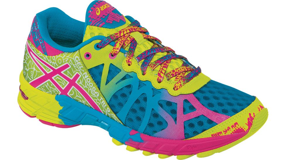 Asics Gel-Noosa Tri 9 Road Running Shoe - Women's-Capri Blue/Raspberry/Lime-Medium-6.5 US