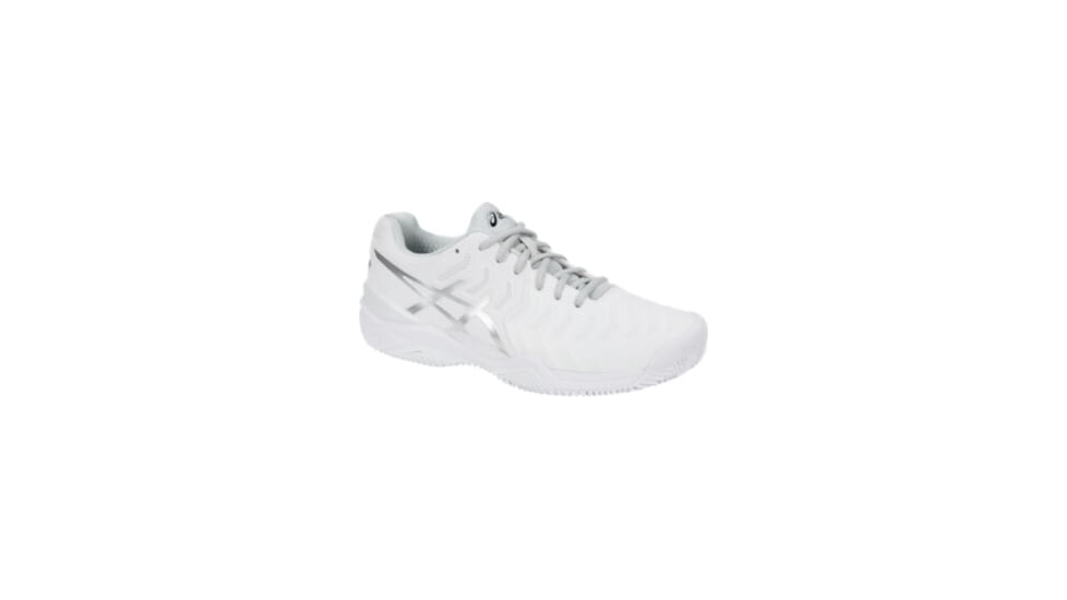 Asics GEL-Resolution 7 Clay Court Road Running Shoes - Mens, White/Silver, Medium, 15 US, E702Y.0193-15