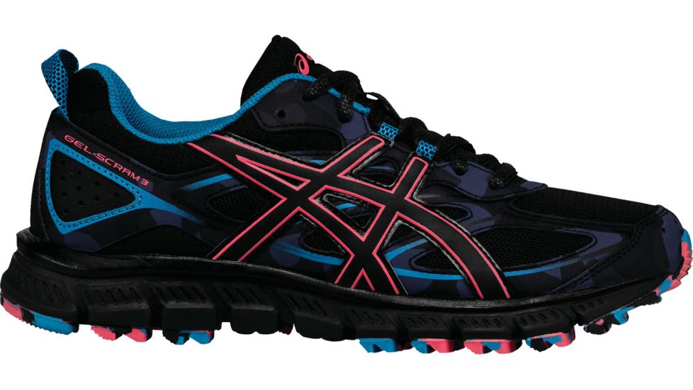 Asics Gel-Scram 3 Trail Running Shoe - Women's-Anthracite/Blk/Columbia Sea-Medium-11