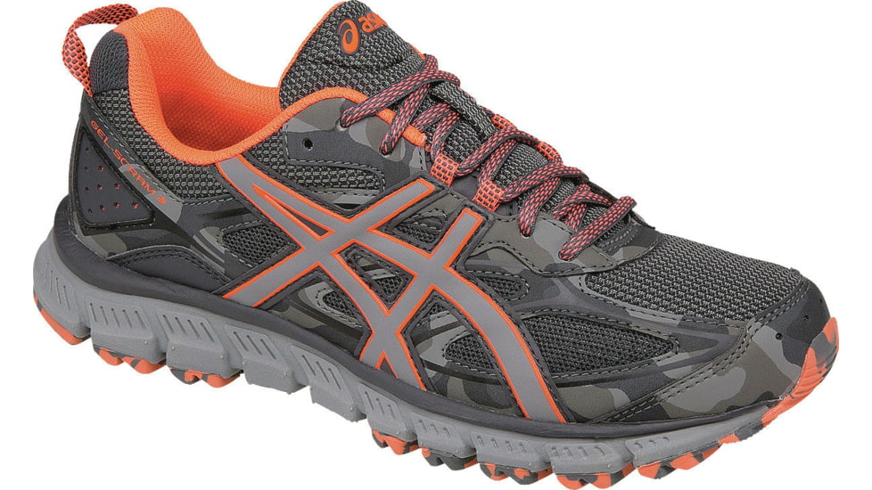 Asics Gel-Scram 3 Trail Running Shoe - Women's-Grey/Coral-Medium-9