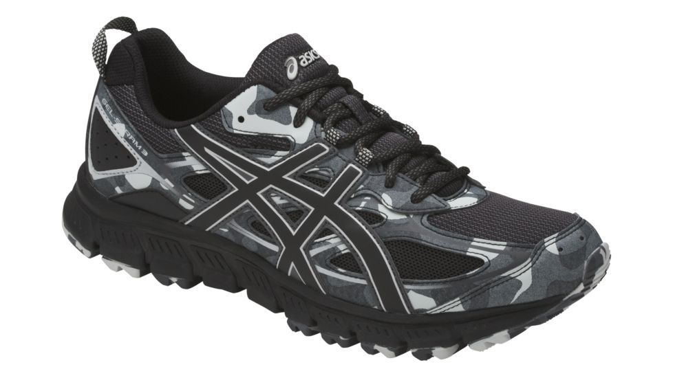 Asics GEL-Scram 3 Trail Running Shoes - Men's, Black/Black/Glacier Grey, Medium, 7.5 US T6K2N.9090-7.5