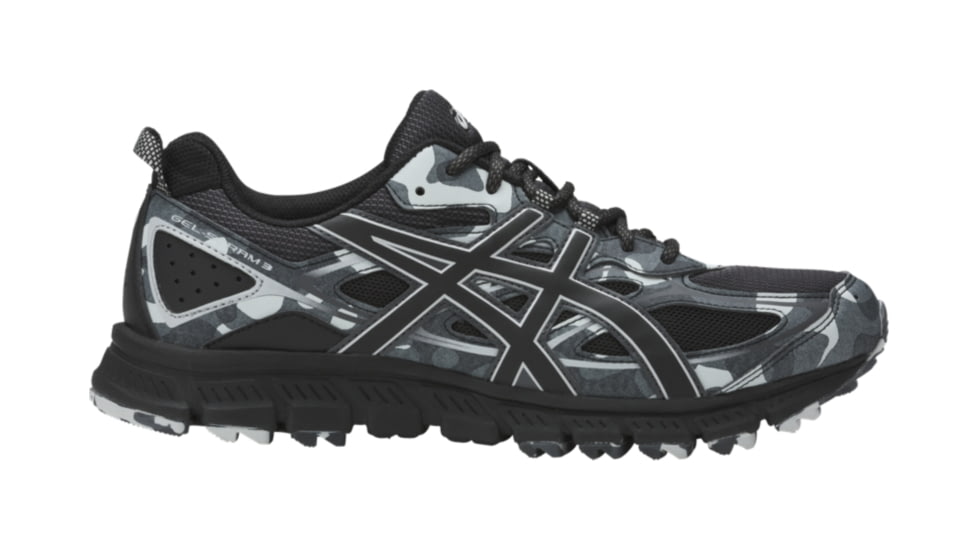 Asics GEL-Scram 3 Trail Running Shoes - Men's, Black/Black/Glacier Grey, Medium, 7.5 US T6K2N.9090-7.5