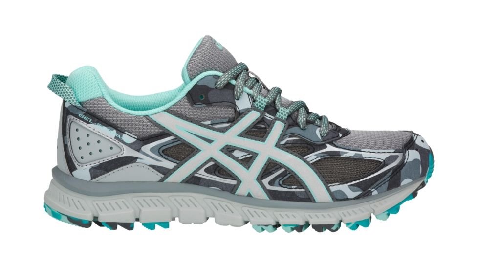 Asics GEL-Scram 3 Trail Running Shoes - Women's, Stone Grey/Silver/Aruba Blue, Medium, 6.5 US T6K7N.1193-6.5