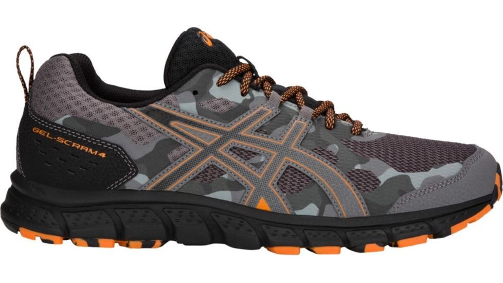 Asics GEL-Scram 4 Trail Running Shoes - Men's, Carbon/Lava Orange, Medium, 9 US, 1011A045.020-9
