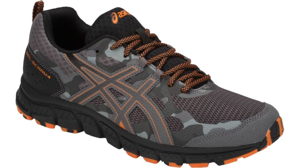 Asics GEL-Scram 4 Trail Running Shoes - Mens, Carbon/Lava Orange, Medium, 9 US, 1011A045.020-9