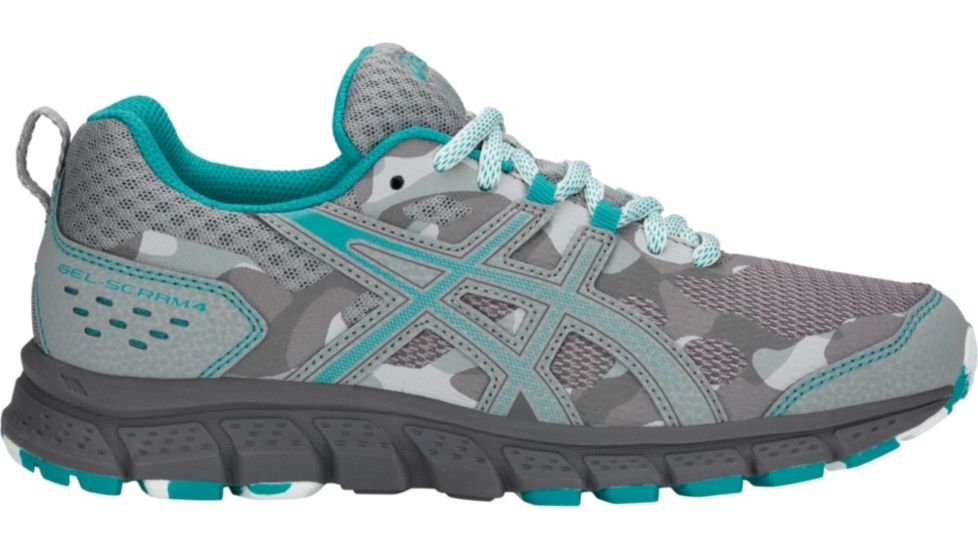 Asics GEL-Scram 4 Trail Running Shoes - Womens, Mid Grey/Lagoon, Medium, 9 US, 1012A039.020-9