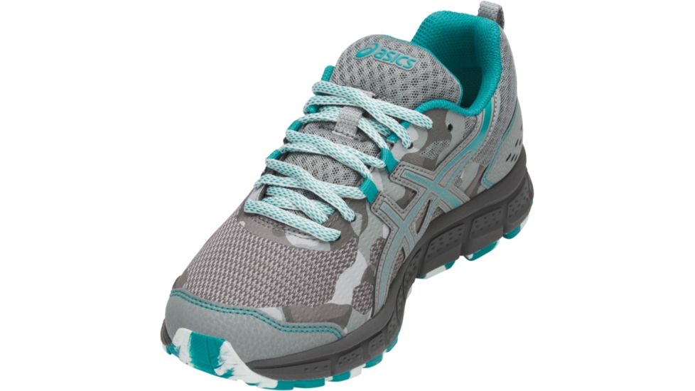Asics GEL-Scram 4 Trail Running Shoes - Womens, Mid Grey/Lagoon, Medium, 9 US, 1012A039.020-9