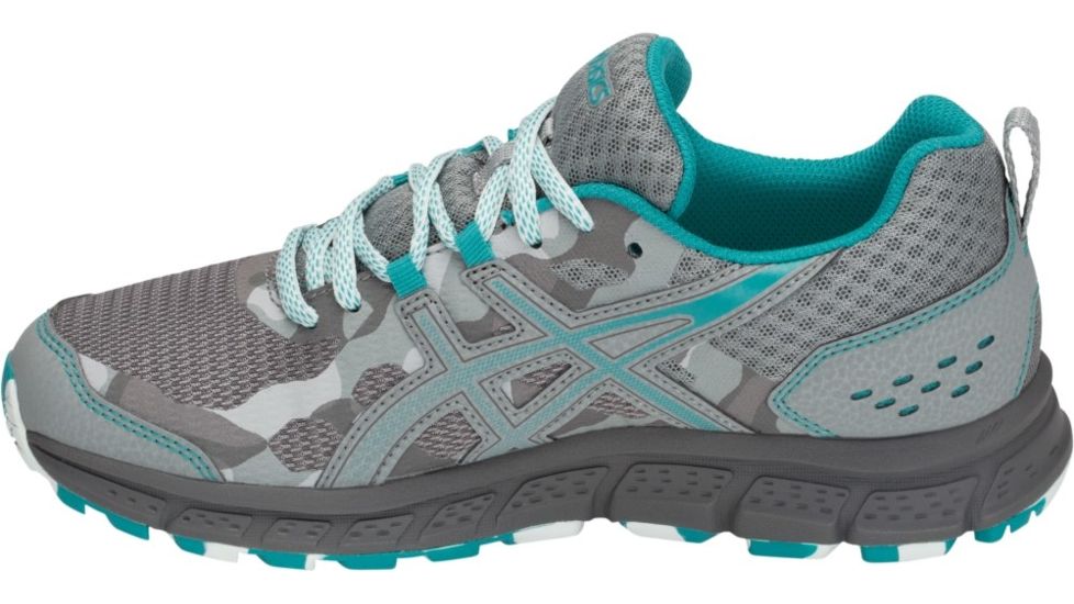 Asics GEL-Scram 4 Trail Running Shoes - Womens, Mid Grey/Lagoon, Medium, 9 US, 1012A039.020-9