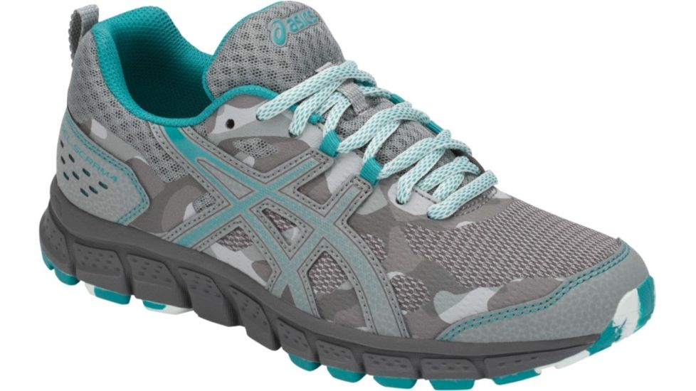 Asics GEL-Scram 4 Trail Running Shoes - Womens, Mid Grey/Lagoon, Medium, 9 US, 1012A039.020-9