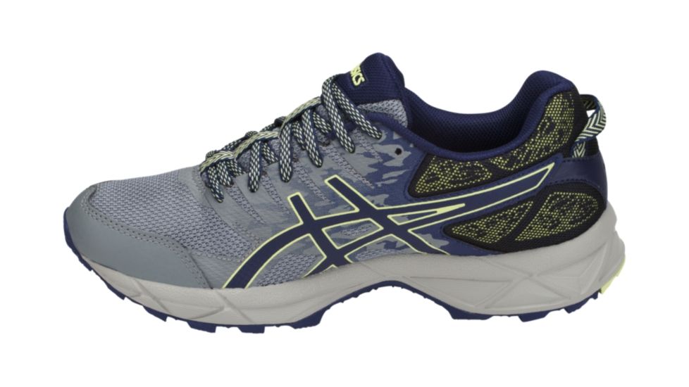 Asics GEL-SONOMA 3 Trail Running Shoes - Women's, Stone Grey/Indigo Blue/Limelight, Medium, 11 US T774N.1149-11