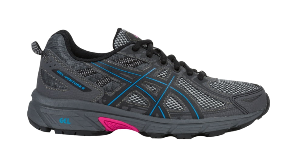 Asics GEL-Venture 6 Trail Running Shoes - Women's, Black/Island Blue/Pink, Medium, 10 US T7G6Q.9041-10