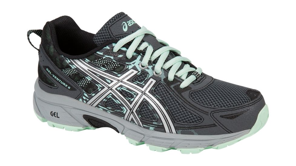 Asics GEL-Venture 6 Trail Running Shoes - Women's, Castlerock/Silver/Honeydew, Medium, 8 US T7G6Q.9793-8