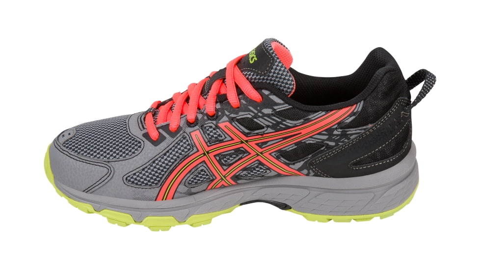 Asics GEL-Venture 6 Trail Running Shoes - Women's, Phantom/Coral/Lime, Medium, 10 US T7G6Q.1606-10